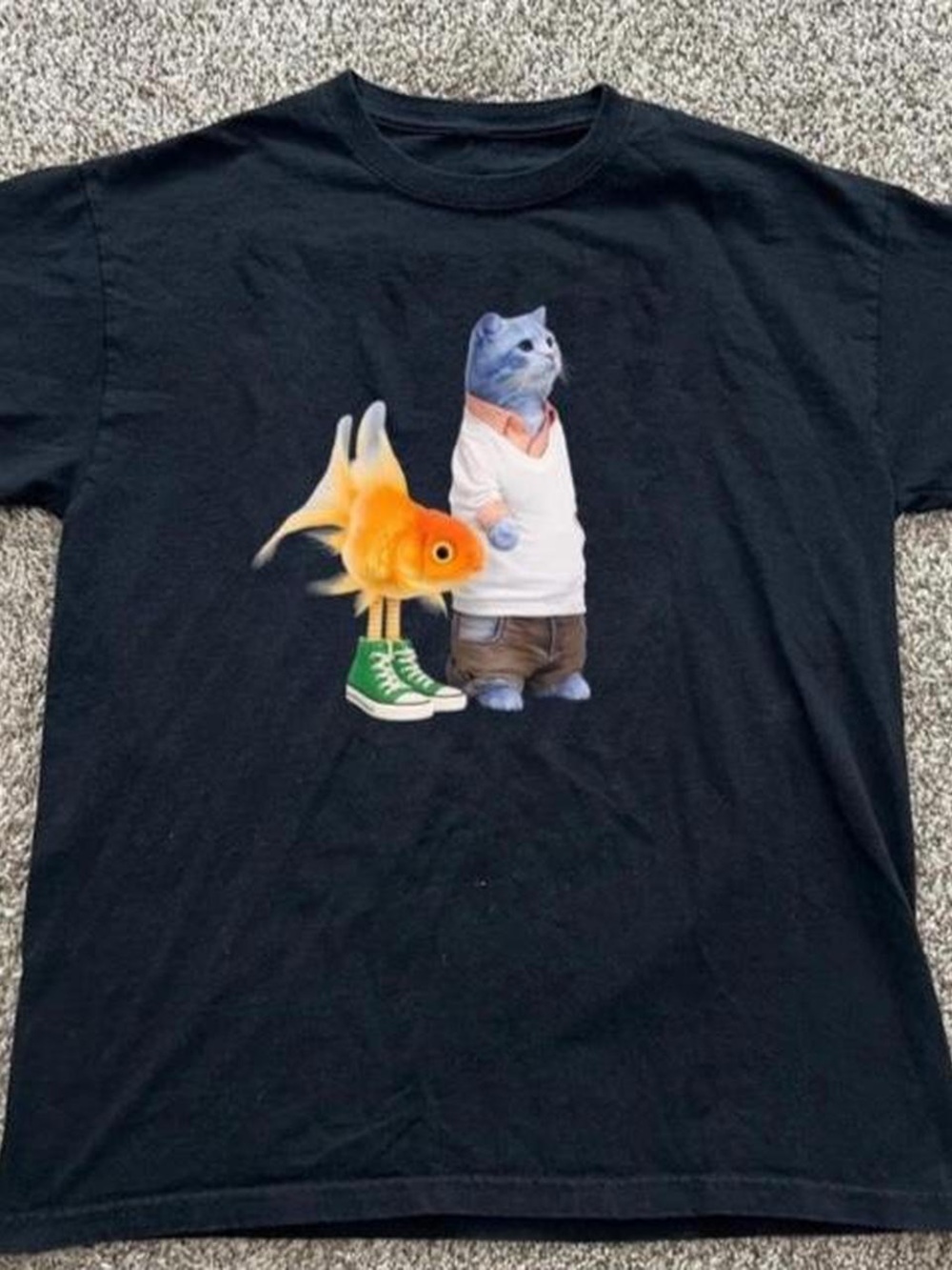 Cat & Goldfish Graphic Tee